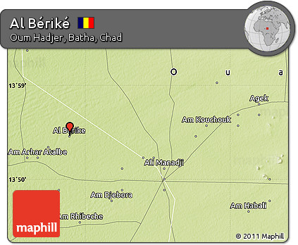 Physical Map of Al Bériké