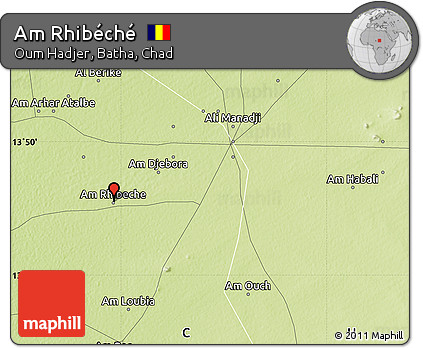 Physical Map of Am Rhibéché