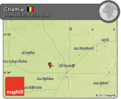 Physical Map of Chamié