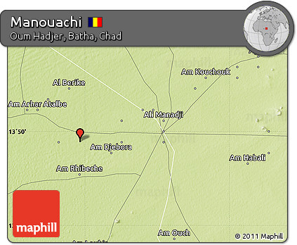 Physical Map of Manouachi