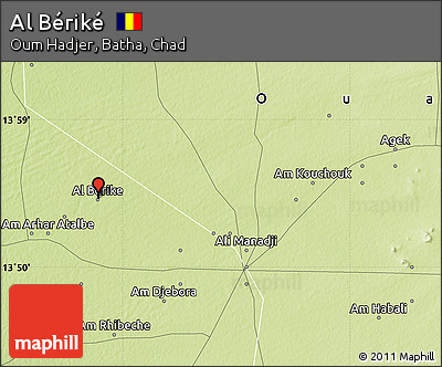 Physical Map of Al Bériké