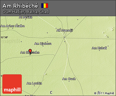 Physical Map of Am Rhibéché