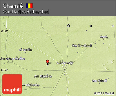 Physical Map of Chamié
