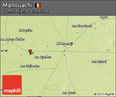 Physical Map of Manouachi