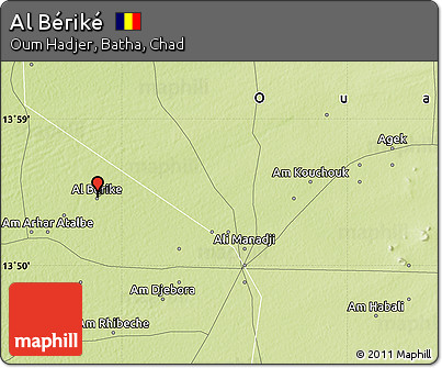 Physical Map of Al Bériké