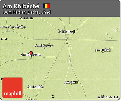 Physical Map of Am Rhibéché