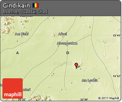 Physical Map of Gindikaïn