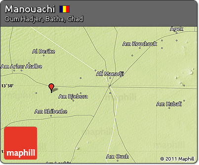 Physical Map of Manouachi