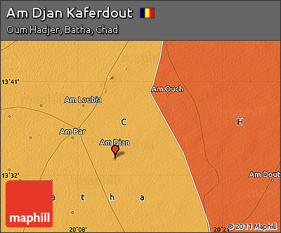 Political Map of Am Djan Kaferdout