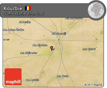 Satellite Map of Kourbié