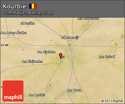 Satellite Map of Kourbié