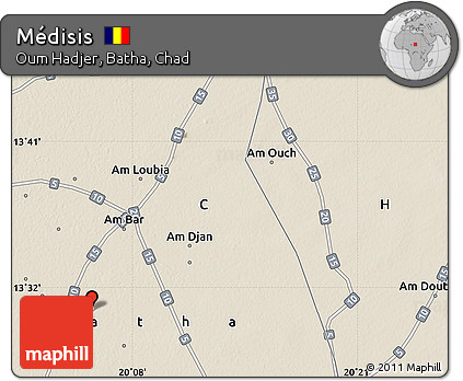 Shaded Relief Map of Médisis