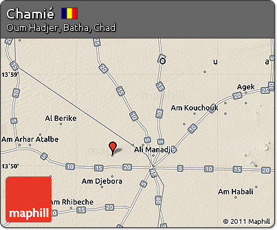 Shaded Relief Map of Chamié