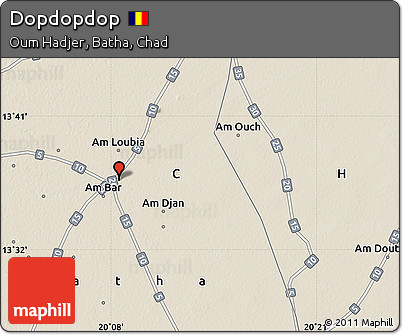 Shaded Relief Map of Dopdopdop