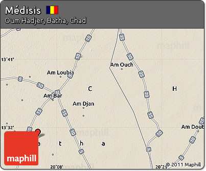 Shaded Relief Map of Médisis
