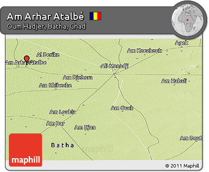 Physical Panoramic Map of Am Arhar Atalbé