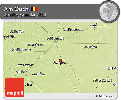 Physical Panoramic Map of Am Ouch