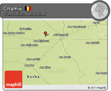 Physical Panoramic Map of Chamié