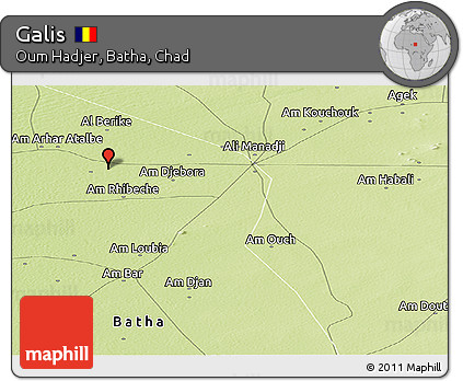 Physical Panoramic Map of Galis