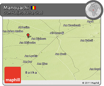 Physical Panoramic Map of Manouachi