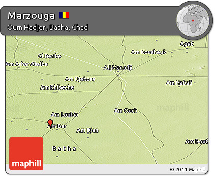 Physical Panoramic Map of Marzouga