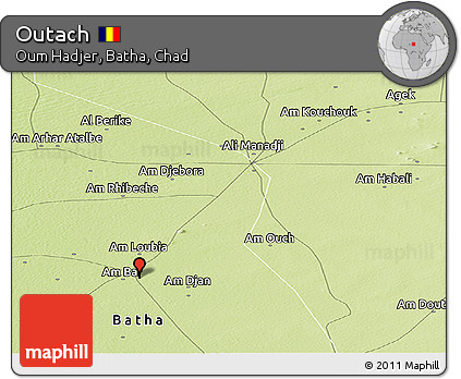 Physical Panoramic Map of Outach