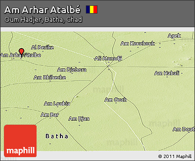 Physical Panoramic Map of Am Arhar Atalbé