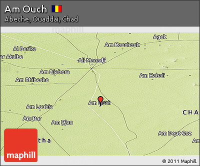 Physical Panoramic Map of Am Ouch