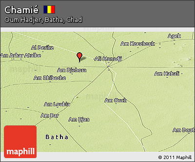 Physical Panoramic Map of Chamié