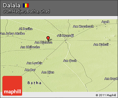 Physical Panoramic Map of Dalala