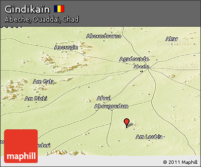 Physical Panoramic Map of Gindikaïn