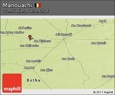 Physical Panoramic Map of Manouachi