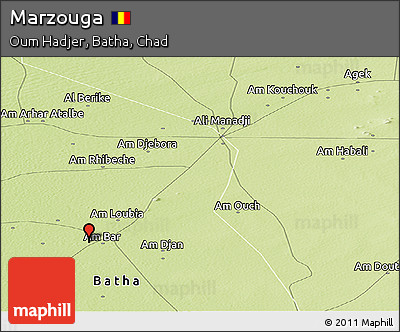 Physical Panoramic Map of Marzouga