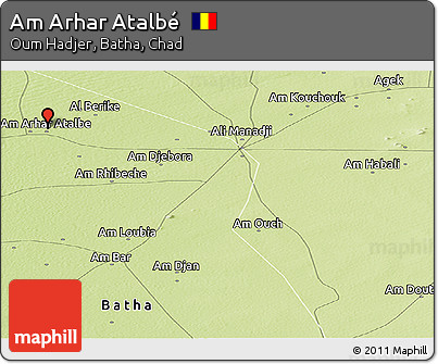 Physical Panoramic Map of Am Arhar Atalbé