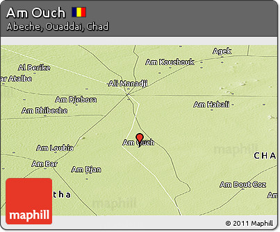 Physical Panoramic Map of Am Ouch