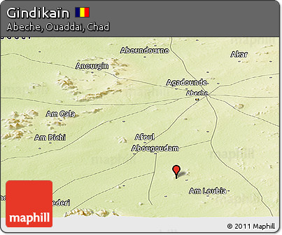 Physical Panoramic Map of Gindikaïn