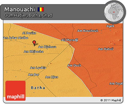 Political Panoramic Map of Manouachi
