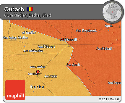 Political Panoramic Map of Outach