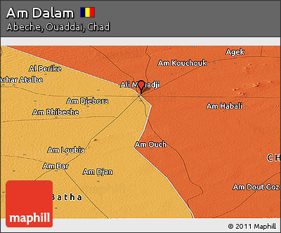 Political Panoramic Map of Am Dalam