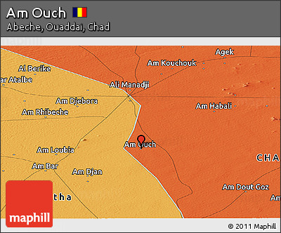 Political Panoramic Map of Am Ouch