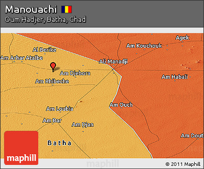 Political Panoramic Map of Manouachi