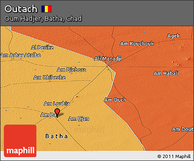 Political Panoramic Map of Outach