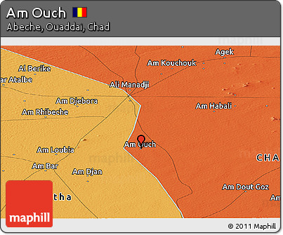 Political Panoramic Map of Am Ouch