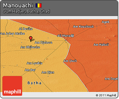 Political Panoramic Map of Manouachi