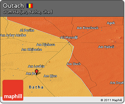 Political Panoramic Map of Outach