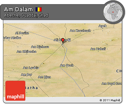Satellite Panoramic Map of Am Dalam