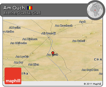 Satellite Panoramic Map of Am Ouch