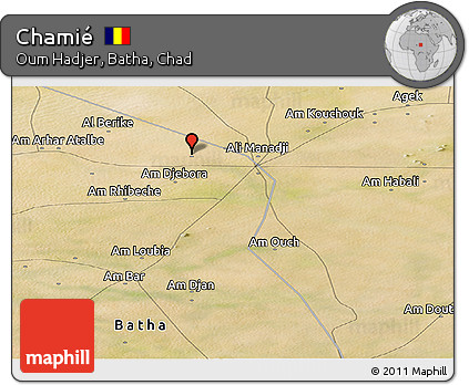 Satellite Panoramic Map of Chamié