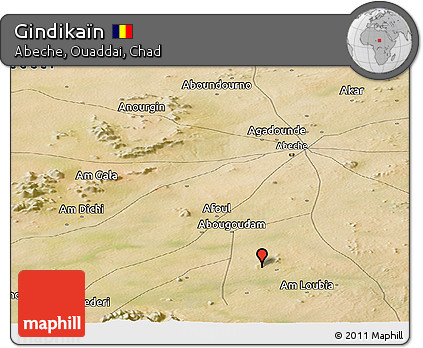 Satellite Panoramic Map of Gindikaïn