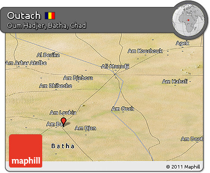 Satellite Panoramic Map of Outach